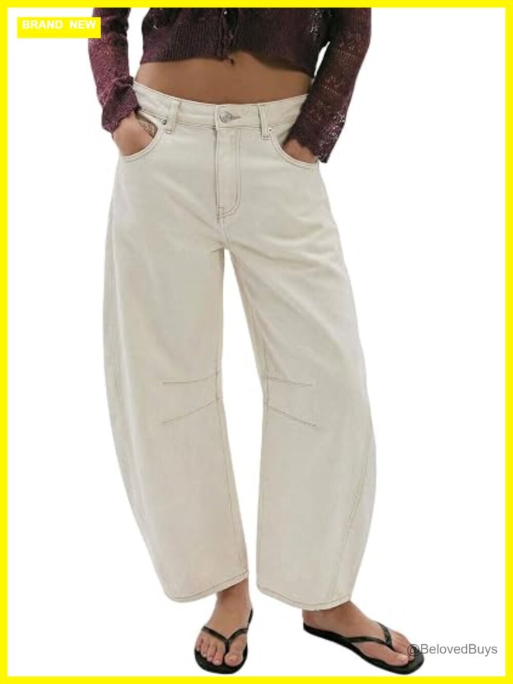 Y2k Barrel Leg Boyfriend Jeans Wide Leg Cropped Denim